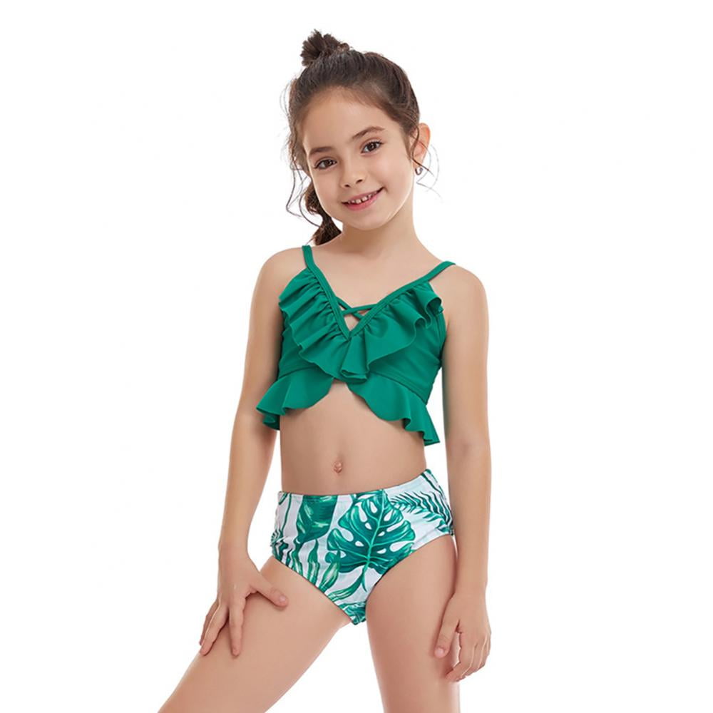 NWT Gymboree Growing Flowers Floral Ruffle Tiers Tankini 2-Piece Swimsuit 10 12 
