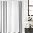 thumbnail image 3 of Grey Striped Waterproof Fabric Shower Curtain,Modern White Striped Abstract Art Aesthetics Waterproof Fabric Shower Curtain for Bathroom Curtains Bathtubs Shower Curtains with 12 Hooks Stall 54x78in, 3 of 8