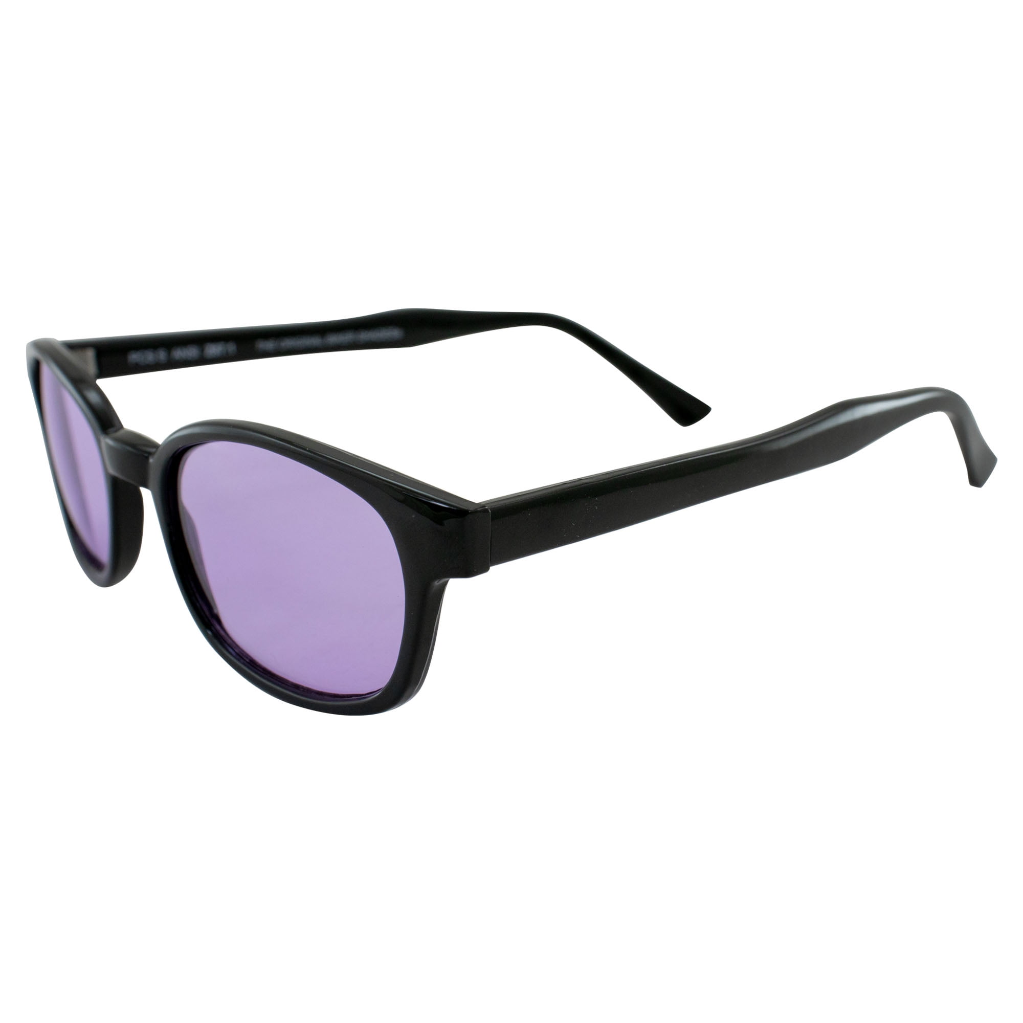 Original Kd's Biker Purple Lenses Black Frames Sunglasses