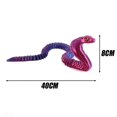 thumbnail image 2 of 1pc 3D Printing Simulation Cobra Figures Multi-joint Movable Eyes For Home Accessories Gift Living Room Decoration Notify customer service of color/product number; else, color assigned randomly., 2 of 5