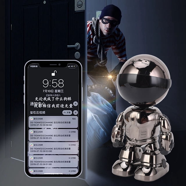 Cámara De Seguridad Del Robot, Cámara Elegante 1080P HD De Wifi Del Control Remoto Del Seguimiento Auto Humano Para La Oficina En Casa
