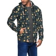 thumbnail image 2 of Uemuo Dinosaur In The Space for Men's Fashion Full-zip Hoodies & Sweatshirts with Kangaroo Pocket, Zip-up Hooded Sweatshirt, Moisture Wicking & Breathable-XX-Large, 2 of 5