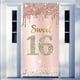 thumbnail image 1 of Banner para puerta de cumpleaños de 16 años, decoración de fondo para niñas, rosa, dorado, decoración para puerta de fiesta de 16 años, suministros para letreros, cumpleaños de 16 años, 1 of 5