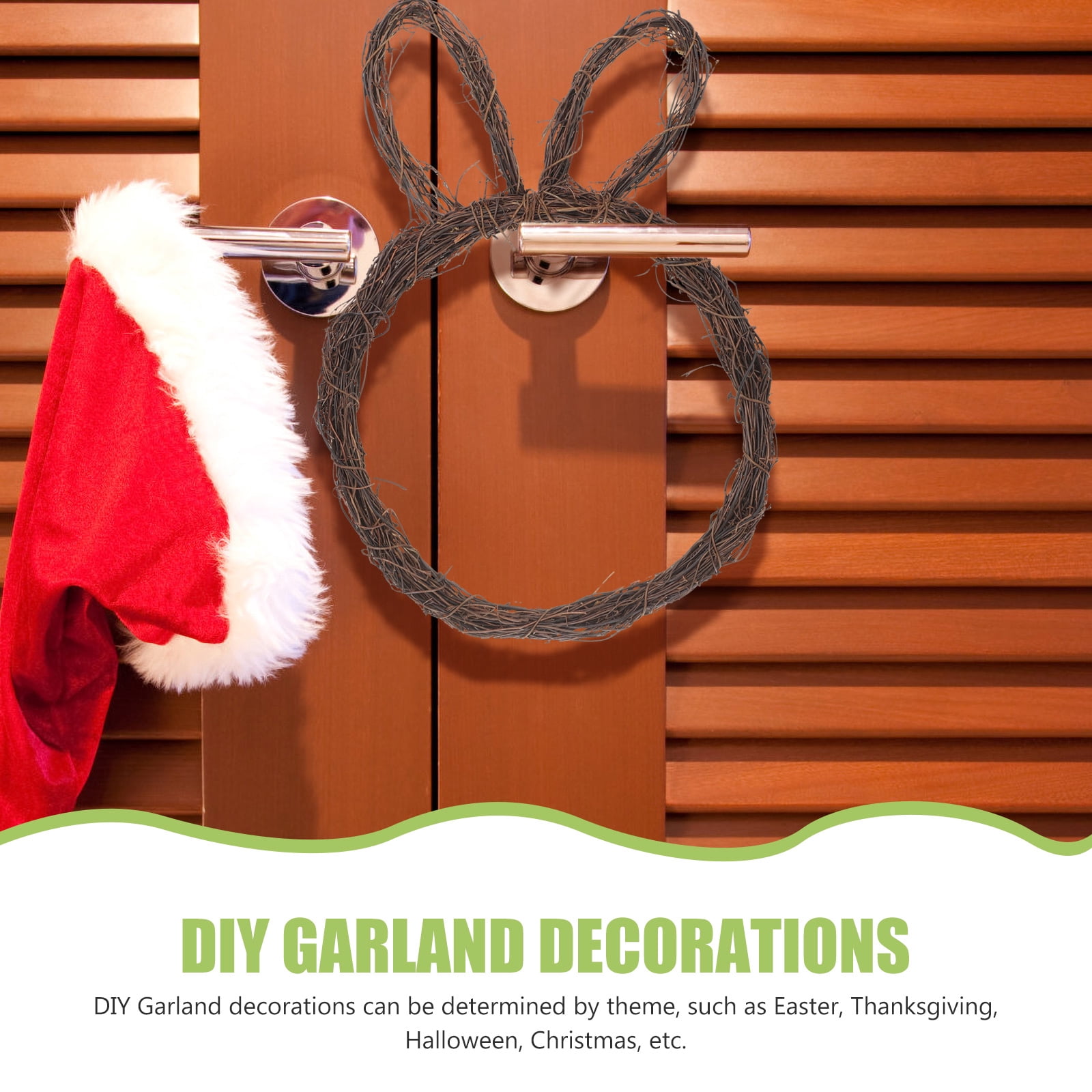 5 Count Garden Rabbit Statue Moss Bunny Decor Garland DIY Creative Decoration