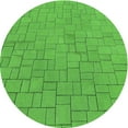 thumbnail image 1 of Ahgly Company Indoor Square Patterned Nebula Green Area Rugs, 3' Square, 1 of 6