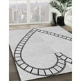 thumbnail image 3 of Ahgly Company Machine Washable Indoor Rectangle Transitional Platinum Gray Area Rugs, 4' x 6', 3 of 7