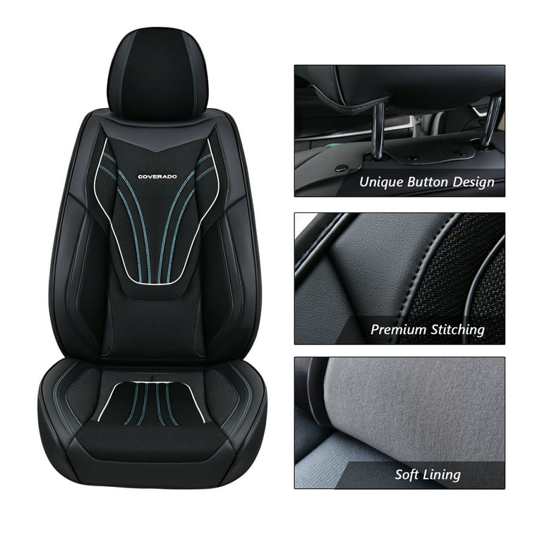 Coverado Seat Cover Full Set, 5 Seats Front and Back Car Seat