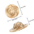 thumbnail image 2 of RUNROTOO 10 Pcs Mini Woven Dolls Hats Wheat Straw Photo Props Decorative Use Handmade For Dolls, 2 of 6