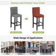 thumbnail image 5 of Pure Burnt Ochre Bar Stool Covers - Stretch Dining Chair Covers Set of 4, Modern Solid Color Minimalist Art Bar Chair Cover Removable Counter Stool Pub Chairs Slipcovers Protectors for Kitchen/Cafe, 5 of 9