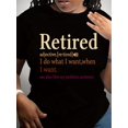 thumbnail image 1 of Retired Letter Print Crew Neck T-Shirt, Casual Short Sleeve T-Shirt for Spring & Summer, Women's Clothing, 1 of 5