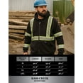 thumbnail image 4 of Bass Creek Outfitters Mens Fleece Hoodie - Safety Workwear ANSI/ISEA Class 3 High Visibility Hoodie, 4 of 7