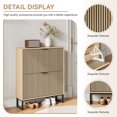 thumbnail image 6 of YouTrend Shoe Storage Cabinet,Shoe Rack for Entryway with 2 Flip Drawers,Shoes Storage Cabinet Organizer with Metal Legs,Natural, 6 of 8