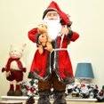 thumbnail image 2 of 1 adorno navideño de Papá Noel con oso para jardín (rojo), 2 of 3