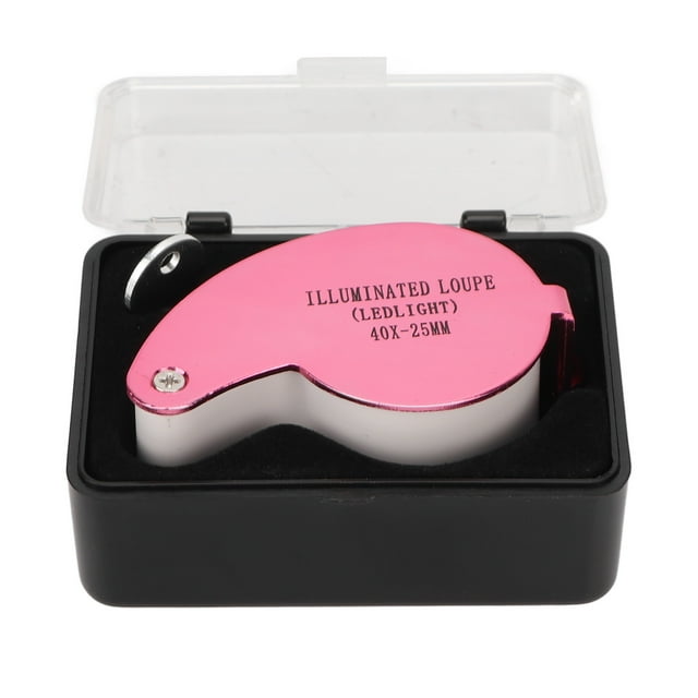 Loupe de Poche, Loupe 40x LED Portable Robuste et Résistante