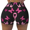 thumbnail image 2 of Susaid Breast Cancer Print Intensify Workout Shorts for Women Seamless Scrunch Short Gym Yoga Running Sport Active Exercise Fitness Shorts-XX-Large, 2 of 8
