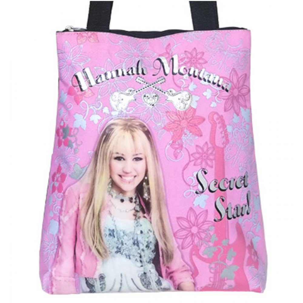 Disney Disney Hannah Montana Star Pink Pop Up 3D Design Large Girls Kids Tote Bag Walmart