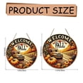 thumbnail image 3 of Lssam Welcome Door Sign Thanksgiving Sign Fall Door Decor for Front Door Rustic Farmhouse Wooden Hanging Porch Decor Autumn Harvest Welcome Home Thanksgiving Decoration, 3 of 8