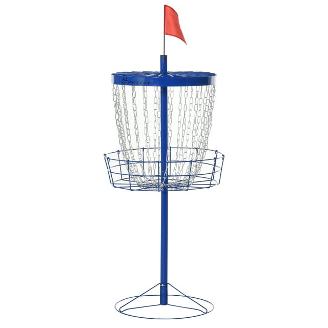 CoSoTower 24-Chain Portable Practice Basket for Disc Golf Target Stand Easy Assembly & Lightweight Basket w/ Carry Bag Deep Blue