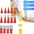 thumbnail image 2 of Clearance! Delayuji One Set of One Stainless Nozzles Integrated Rubber Nozzle Tool Kit Various Sizes Cartridge Tips Transparent Silicone Tubes Silicone Pointed Cartridge Tips One Size Red, 2 of 9