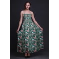 thumbnail image 3 of Bimba Robe Maxi Tube Smockée Imprimé Baies Rouges & Oiseau Bulbul Vacances d'Été-TP, 3 of 8