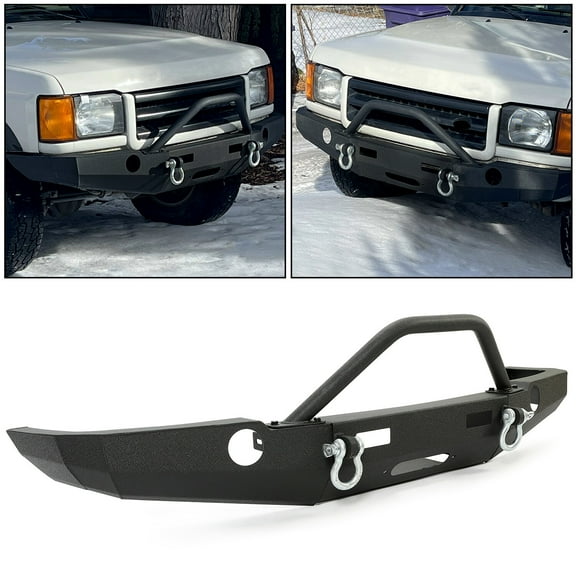 Front Winch Custom Bumper W/ BullBar D-Rings For 98-04 Land Rover Discovery II