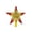 Multicolor, variant on Electroplated Christmas Tree Star Topper, Glitter Xmas Tree Topper, Hollowed-Out Christmas Star Ornament Home Decor (7.9", Red)