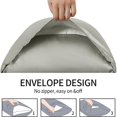 thumbnail image 2 of Funda de almohada de satén de seda para cabello y piel Queen Juego de 2 fundas de almohada suaves Fundas de almohada de microfibra sedosa Resistente a las arrugas con cierre de sobre (gris oscuro, 20, 2 of 4