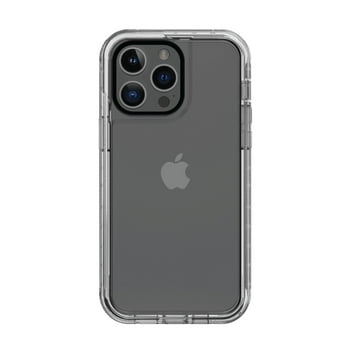 onn. Rugged Phone Case with Holster for iPhone 14 Pro - Clear