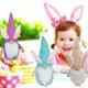 thumbnail image 5 of Sin Rostro Muñeca Gnomo Conejito Decoración Orejas De Conejo Hechas A Mano Anciano Elfo Juguetes De Peluche Muñeca Fiesta Fiesta Decoración De Mesa Regalos De Pascua Scienceny HA047022-02, 5 of 6