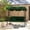 Green, variant on Skandiquip 3 Seats Outdoor Porch Swing with Adjustable Canopy, Adult Patio Glider Swing for Backyard, Heavy Duty Steel Frame, Green