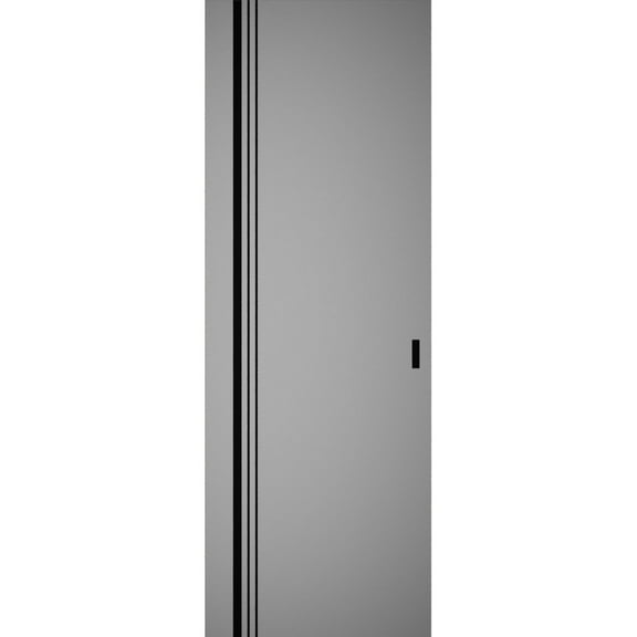 Hidden Barn | Planum 0011 Matte Grey | Sturdy Finished Flush Modern Doors | Magic Concealed Sliding Set 18" x 80"