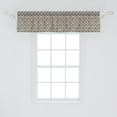 thumbnail image 2 of Ambesonne Abstract Valance Pack of 2, Retro Geometric Pattern, 54"X12", Seafoam Vermilion, 2 of 3