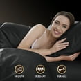 thumbnail image 2 of Seduction Satin Solid King Black Pillowcase Pair, 2 of 6