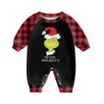 thumbnail image 2 of Conjuntos de pijamas navideños familiares a juego Grinch 2024, pijama de Grinch con parte superior y pantalones de pijama a cuadros, pijama de Grinch para niños y adultos para la familia, 12 Meses, 2 of 4