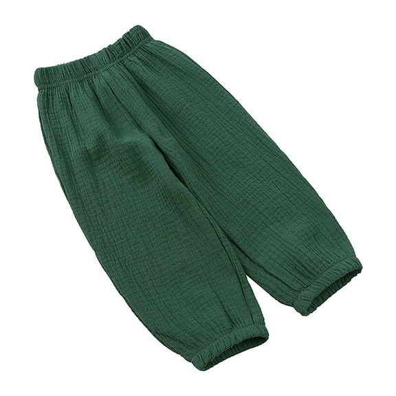 Tkrady Spring Summer Loose Trousers Casual Shorts for Boys Girls Fashion Pants Solid Color, Sizes 1-7 Years