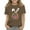 Brown, variant on Kids Children Girls Easter Bunny T Shirt Colorful Eggs and Floral Printed T Shirts Casual Crewneck Short Sleeve T Shirts Tops(Brown,3-4 Years)