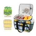 thumbnail image 2 of FORMRS Insulated Cooler Bag 24 Cans Capacity Soft Leakproof Lunch Box with Side Pockets, Light Blue Plaid, 2 of 7