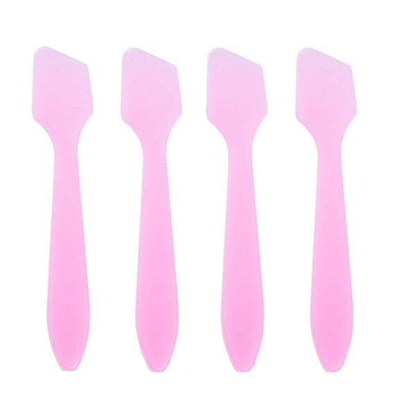 ericotry 100 piezas de plástico desechable mini espátula cosmética cuchara cosmética cuidado de la piel crema facial espátulas para mezclar y muestrear (rosa)