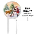 thumbnail image 6 of Acrylic Christmas Holiday Santa and Animals Finishing Snowman Cake Topper Party Decoration for Wedding Anniversary Birthday Graduation, 6 of 7