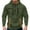 Army Green, variant on Men's Thermal Lined Hoodie Men's Zip Up Lined Hooded Sweatshirt Winter Warm Comfortable Streetwear Pullover with Pocket Light Gray XXXL