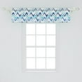 thumbnail image 2 of Ambesonne Modern Window Valance, Seamless Doodle Style, 42" x 12", Blue and White, 2 of 3