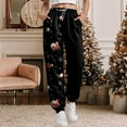 thumbnail image 2 of TTUHYWXI Christmas Pajama Pants for Women Print Pj Bottoms Drawstring with Pockets (Black, S), 2 of 5