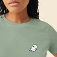 thumbnail image 5 of Dalix Ghost Embroidered Soft Cotton Short Sleeve T Shirt Womens in Sage M Medium, 5 of 5