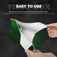 thumbnail image 5 of Lsque Green Sparkling Printed Long Tissue Box Cover Holder, Facial Paper Organizer Dispenser,Triangle with Bottom Belt, PVC Leather Decorative Organizer, 5 of 9