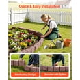 thumbnail image 4 of KFFKFF Imitation Stone Landscape Border, 46.8 x 3.9 inches Authentic Lawn Border, Adaptable Brick-Like Garden Border with Grounding Pegs, Durable Driveway and Walkway Edging in Brown, 4 of 8