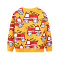 thumbnail image 5 of HILEELANG Toddler Boy Sweatshirts Yellow Vehicles Printed Crewneck Long Sleeve Pullover Cotton Top Sweater Shirts 3T, 5 of 5
