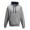 Hth Gry/ Frn Nvy, variant on Just Hoods By AWDis JHA003 Adult 80/20 Midweight Varsity Contrast Hooded Sweatshirt