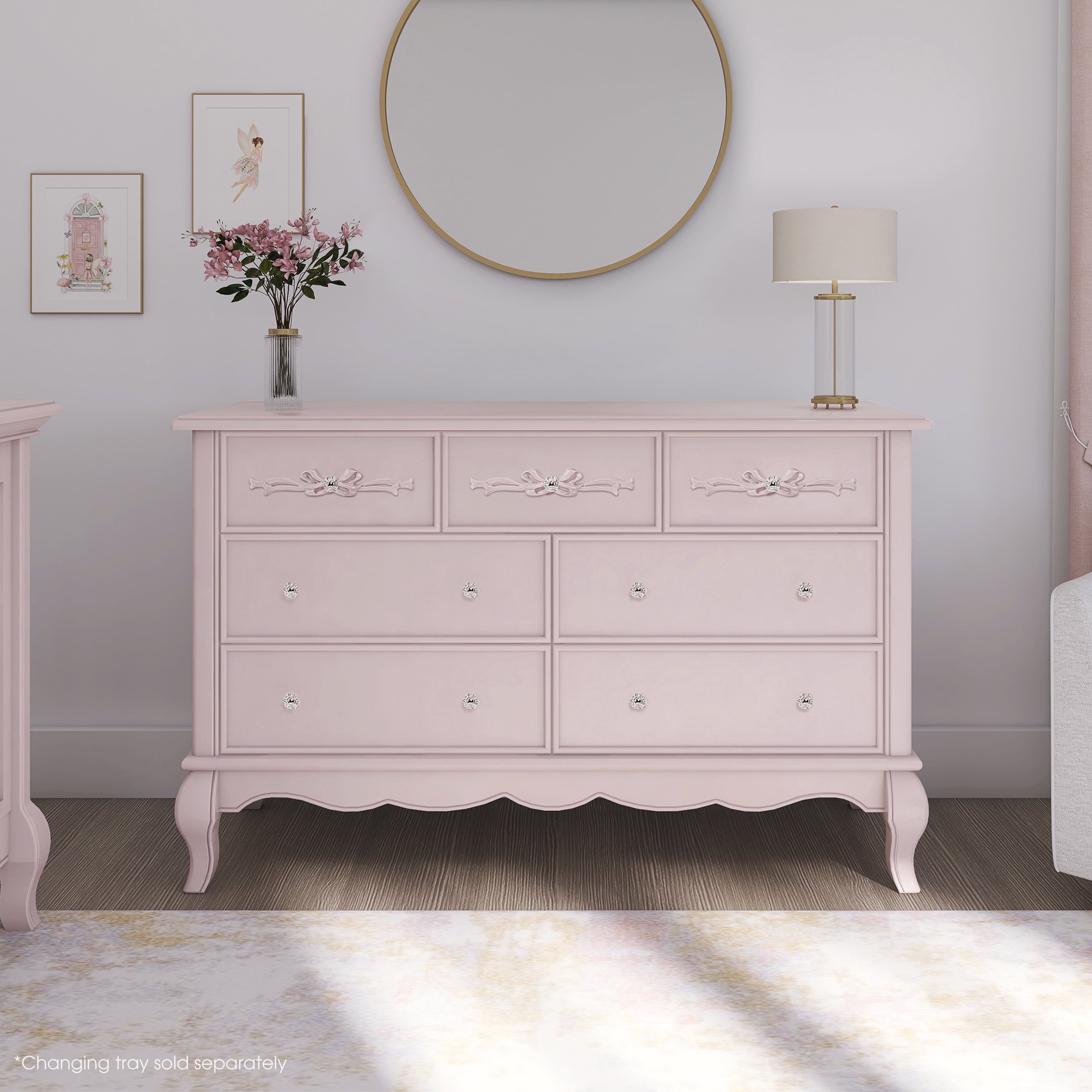 evolur aurora 7 drawer double dresser ivory lace Evolur Aurora 7-Drawer Double Dresser, Choose Color