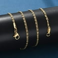 thumbnail image 4 of 1pc 304 Stainless Steel Lumachina Chain Necklaces with 304 Stainless Steel Clasps Golden 17.5 inch(44.5cm) 2mm Gold, 4 of 4