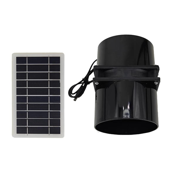 MOMOJIA Attractive Solar Panel Exhaust Fan 12V Efficient Ventilation for Attics Greenhouse and More Sturdy ABS Construction